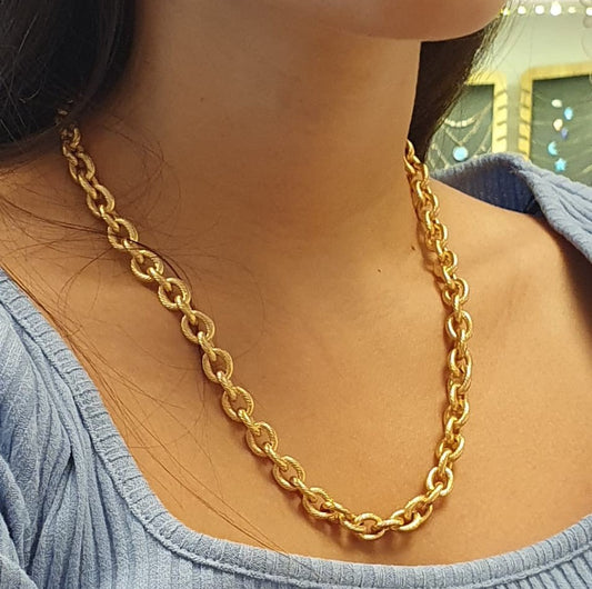 Gold Plated Chunky Chain Necklace