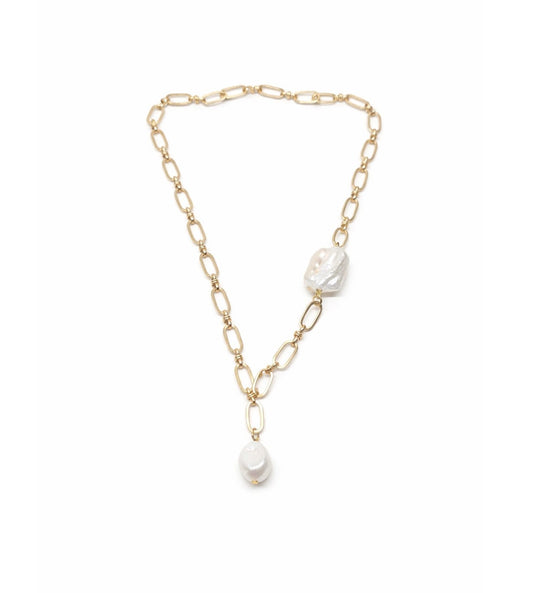 Elegant Asymmetrical Pearl Necklace