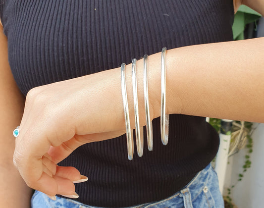 צמידי כסף סטרלינג 925 בעיצוב קלאסי ונקי