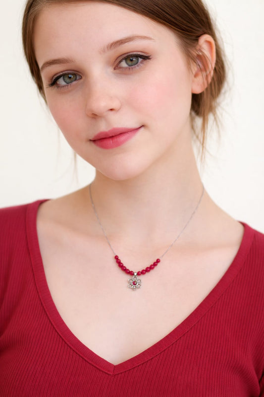 שרשרת פרח ומגן דוד בהשראת פריחת הכלנית