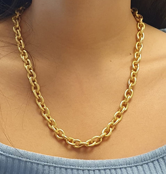 Gold Plated Chunky Chain Necklace