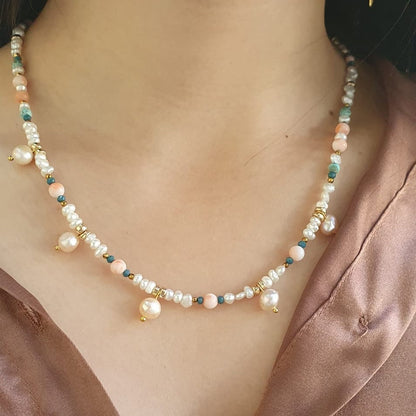 Pearl and Gemstone Necklace