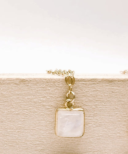 Gold Plated Moonstone Necklace