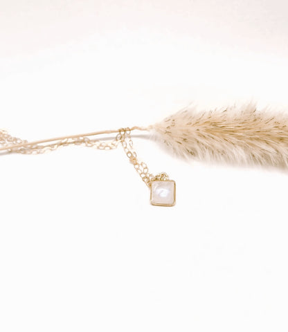 Gold Plated Moonstone Necklace