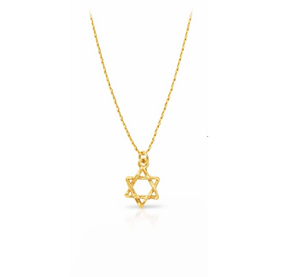 שרשרת מגן דויד בציפוי זהב