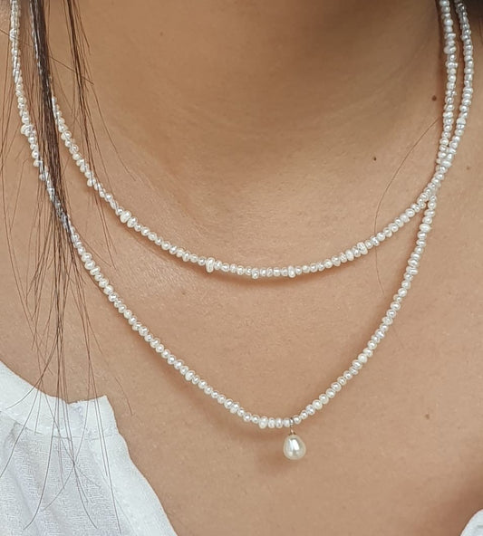 Layered Pearl Necklace Set