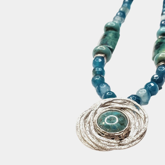 Turquoise and Natural Gemstone Necklace