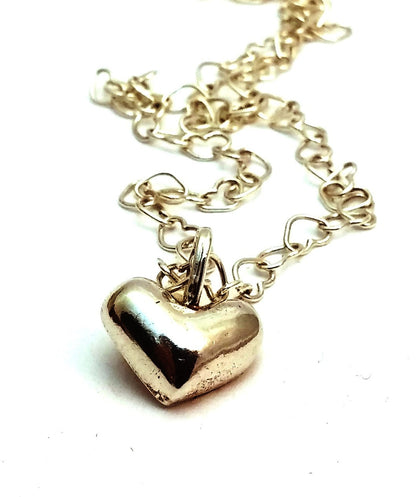 Heart silver necklace. Unique Heart. Small heart pendant. Romantic gifts. Love jewelry. Special heart. Silver hearts. Heart charm. Dainty